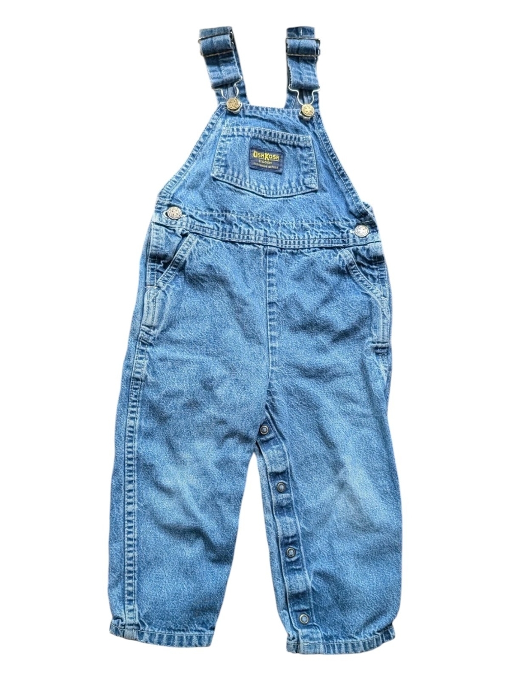 Vintage OshKosh Overalls 3T Vestbak Denim Coverall Made In USA